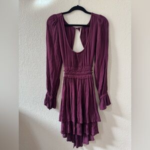 Free People Plum Long Sleeve Dress